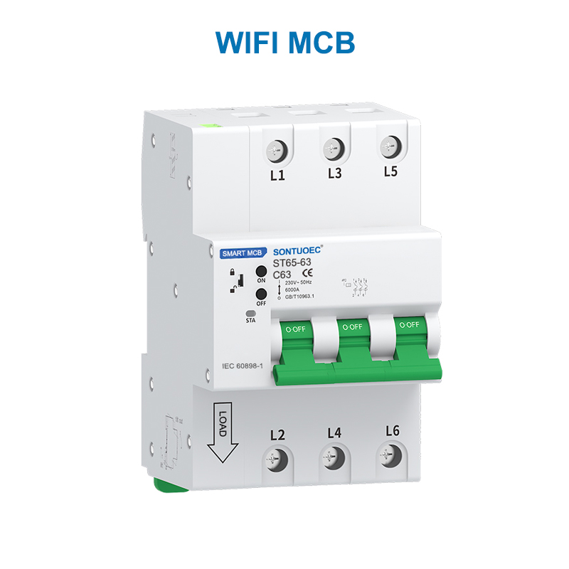 WiFi RS485 متعدد الوظائف IoT ذكي MCB RCBO قاطع الدائرة الدقيقة الذكية